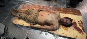 gaddafi dead body kept in cold storage